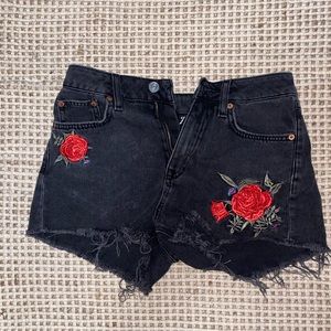 Vintage Black Denim Shorts